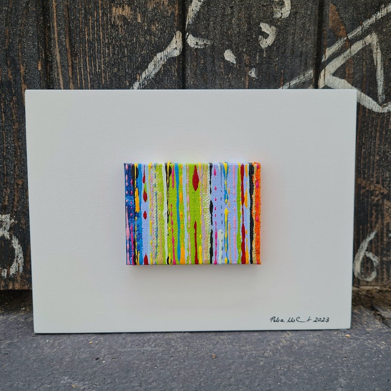 Coloured lines 38 2023, 15x20, Acryl-Lack auf LW,  € 59 SOLD